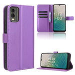 Custodia in pelle con trama a diamante per Nokia C22