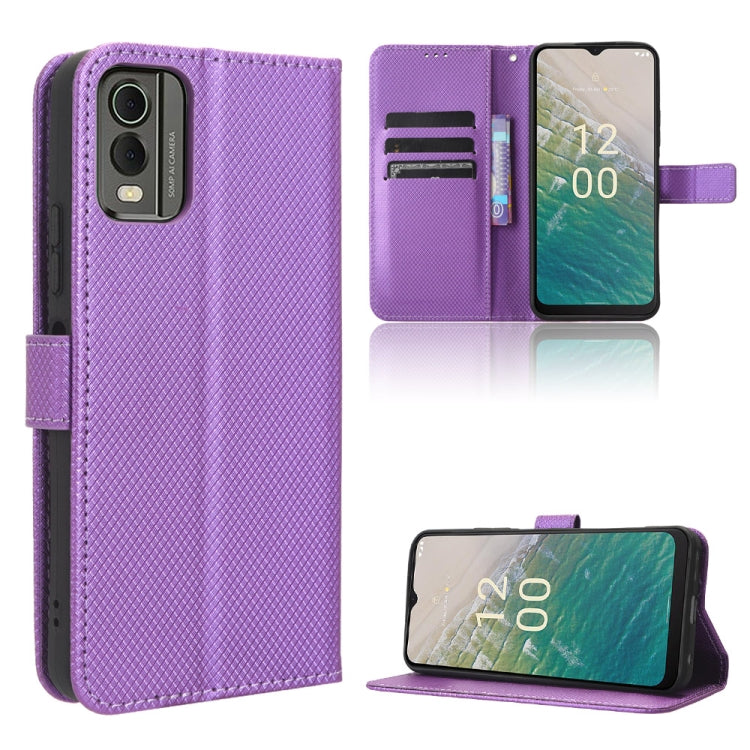 Custodia in pelle con trama a diamante per Nokia C22