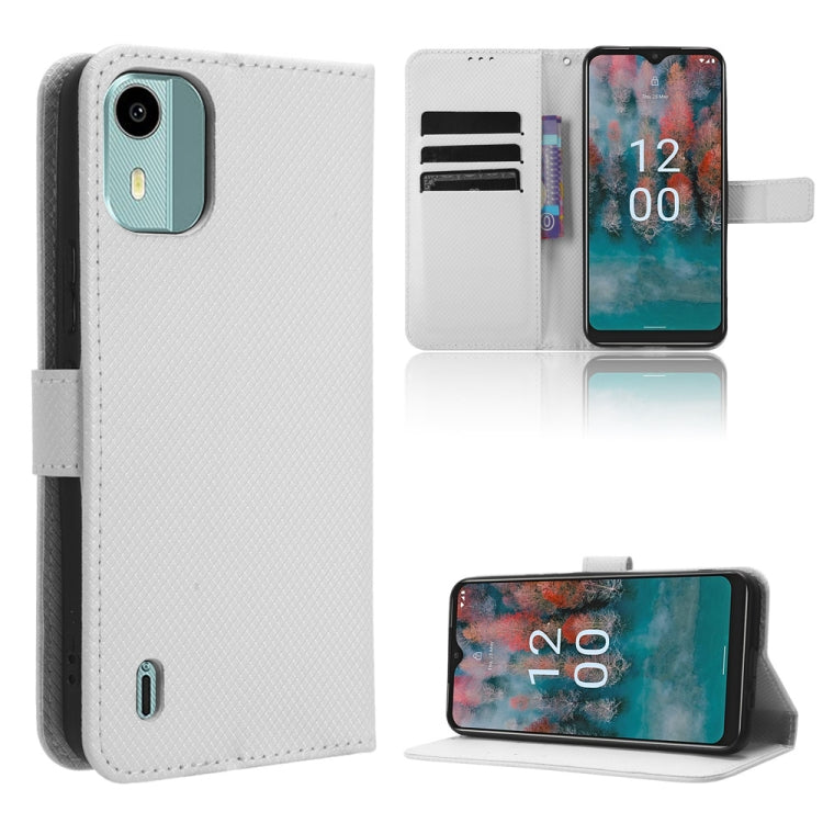 Custodia in pelle con trama a diamante per Nokia C22