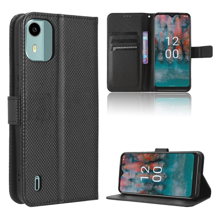 Custodia in pelle con trama a diamante per Nokia C22
