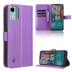 Custodia in pelle con trama a diamante per Nokia C22