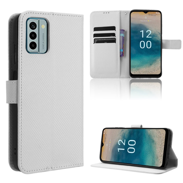 Custodia in pelle con trama a diamante per Nokia C22