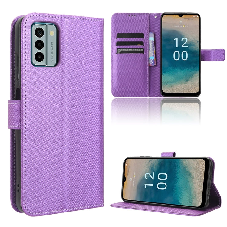 Custodia in pelle con trama a diamante per Nokia C22