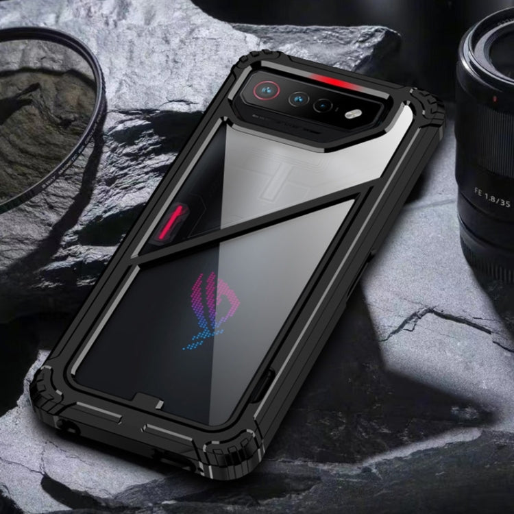 Custodia per telefono antiurto PC + TPU con supporto magnetico, For Asus ROG Phone 8 Pro, For Asus ROG Phone 7 / 7 Ultimate