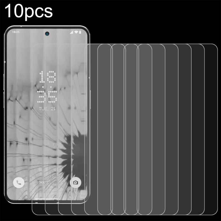 Pellicola in vetro temperato 10 pezzi 0,26 mm 9H 2,5D, For Nothing Phone 2 (10 PCS)