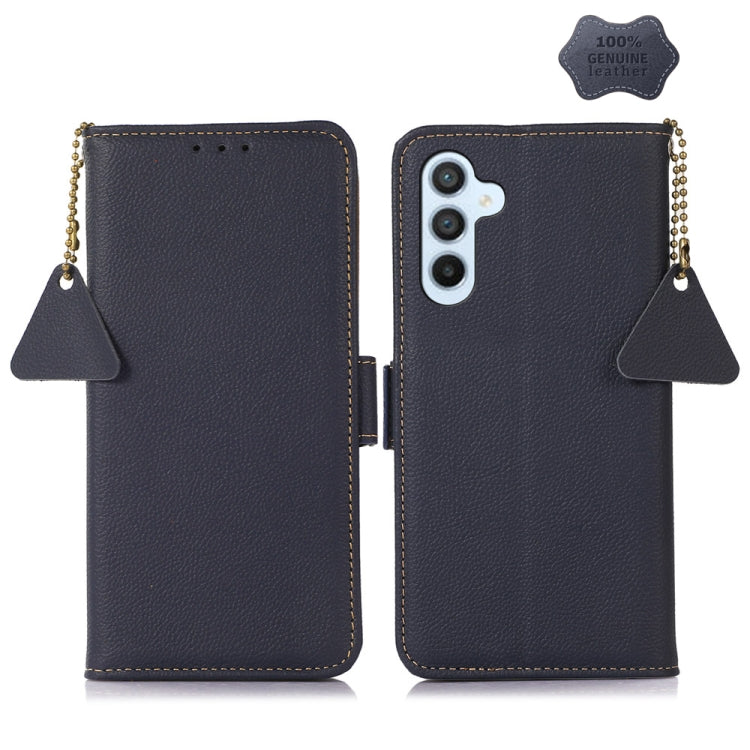 Custodia portafoglio in pelle con RFID per Samsung Galaxy M54