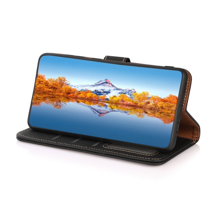 Custodia portafoglio in pelle con RFID per Samsung Galaxy M54