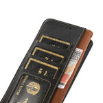 Custodia portafoglio in pelle con RFID per Samsung Galaxy M54