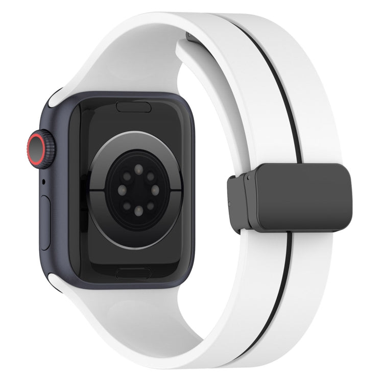 Cinturino in silicone con fibbia pieghevole a due colori, For Apple Watch 5 40mm, For Apple Watch SE 2023 40mm