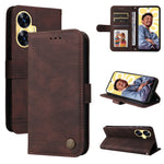 Custodia per telefono in pelle con bottone in metallo con albero della vita Skin Feel, For Realme C55, For Realme GT Neo 5 5G / GT3