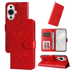 Custodia per telefono in pelle di girasole goffrata, For Huawei nova 11