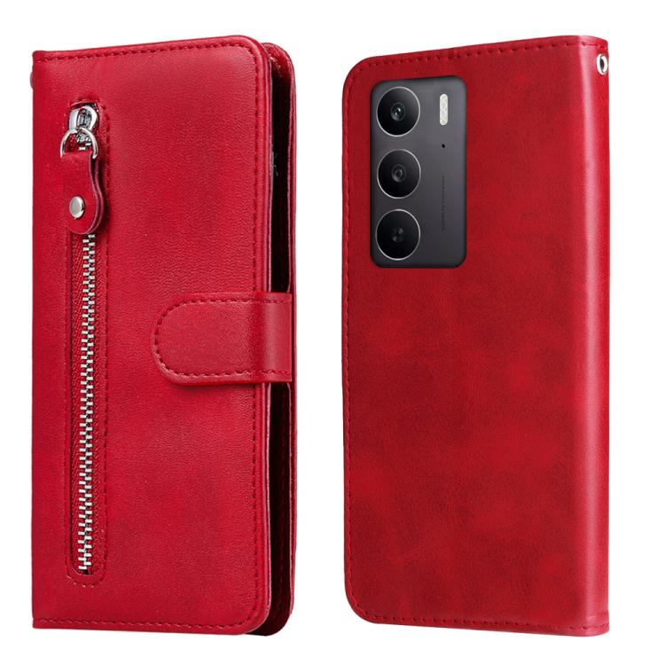 Custodia in pelle con cerniera per Realme 14