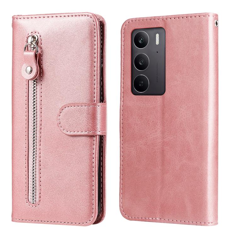 Custodia in pelle con cerniera per Realme 14