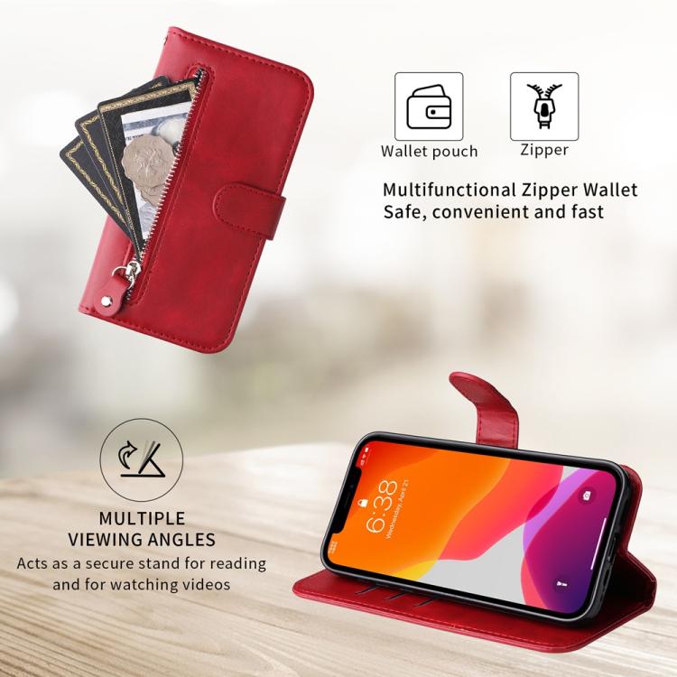 Custodia in pelle con cerniera per Realme 13+ e modelli