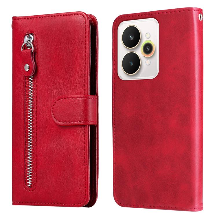Custodia in pelle con cerniera per Realme 14