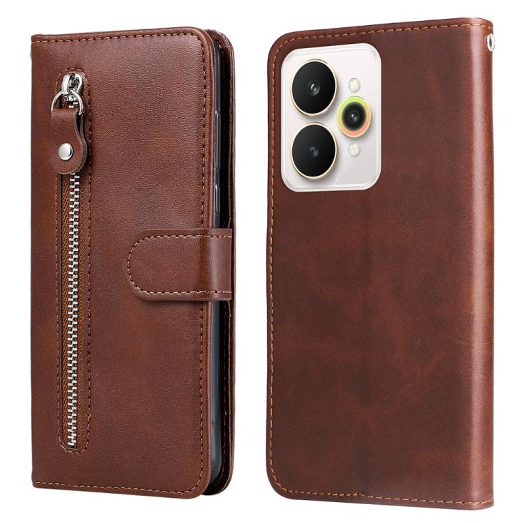 Custodia in pelle con cerniera per Realme 14