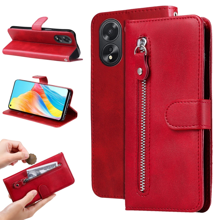Custodia in pelle con cerniera per OPPO Reno11 5G
