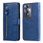Custodia per telefono in pelle con cerniera in vitello alla moda, For OPPO A79 5G