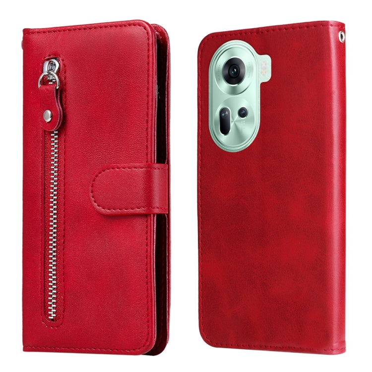 Custodia in pelle con cerniera per OPPO Reno11 5G