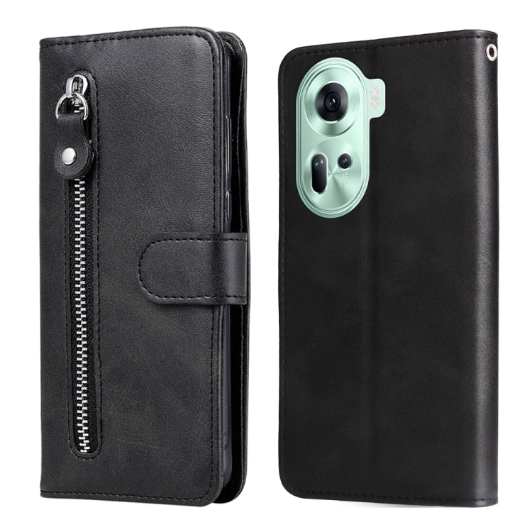 Custodia in pelle con cerniera per OPPO Reno11 5G