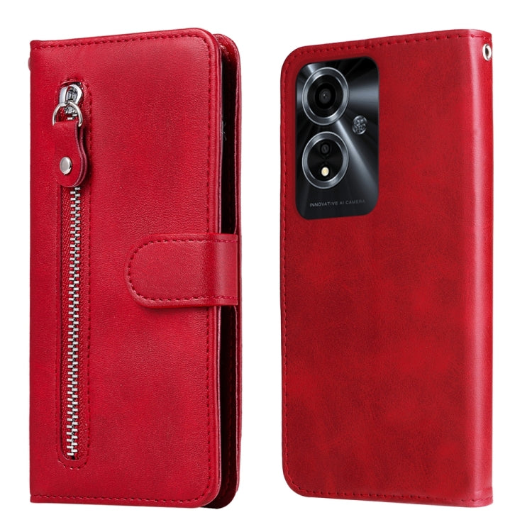 Custodia in pelle con cerniera per OPPO Reno11 5G