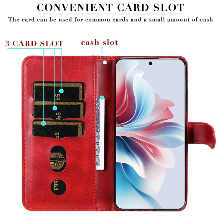Custodia in pelle con cerniera per OPPO Reno11 5G