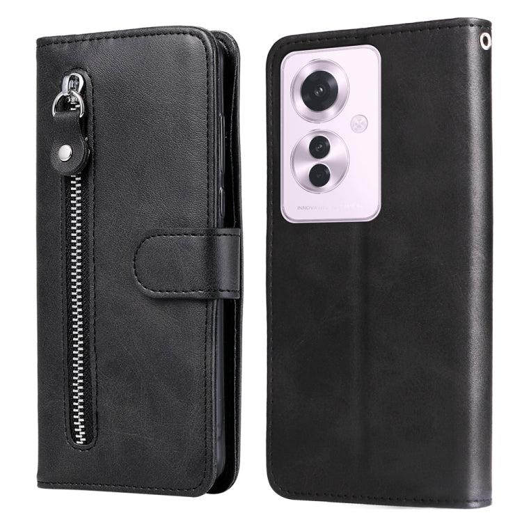 Custodia in pelle con cerniera per OPPO Reno11 5G