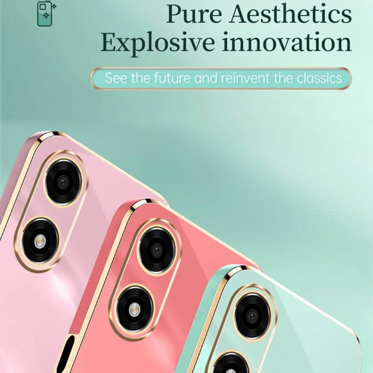 XINLI custodia per telefono in TPU elettrolitico con bordo dritto 6D con supporto per anello, For OPPO A2X, For OPPO Reno8 T 4G