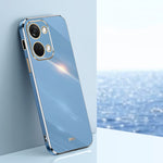 Custodia per telefono in TPU elettrolitico 6D con bordo dritto XINLI, For OnePlus Ace 3, For OnePlus 12, For OnePlus Ace 2V