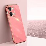 Custodia per telefono in TPU elettrolitico 6D con bordo dritto XINLI, For OnePlus Ace 3, For OnePlus 12, For OnePlus Ace 2V