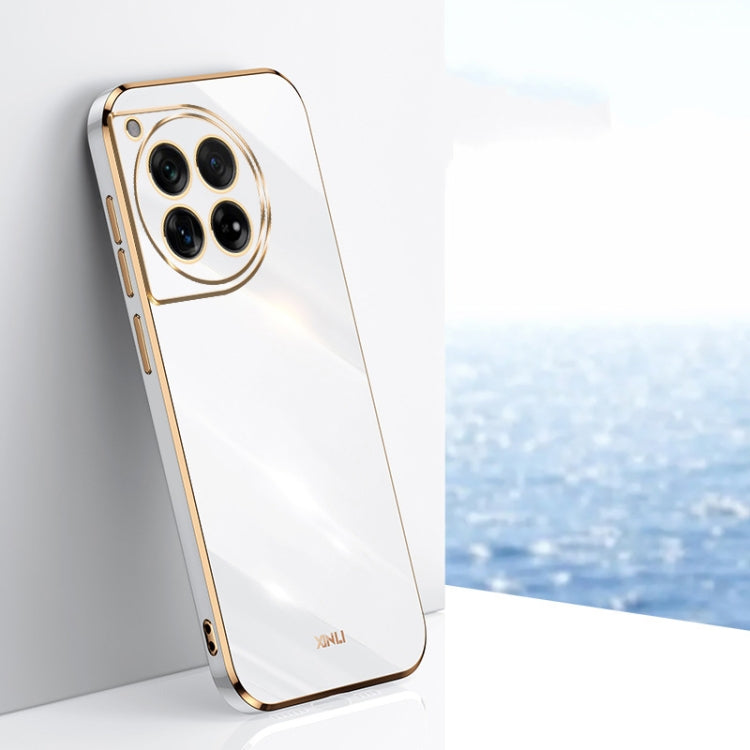 Custodia per telefono in TPU elettrolitico 6D con bordo dritto XINLI, For OnePlus Ace 3, For OnePlus 12, For OnePlus Ace 2V