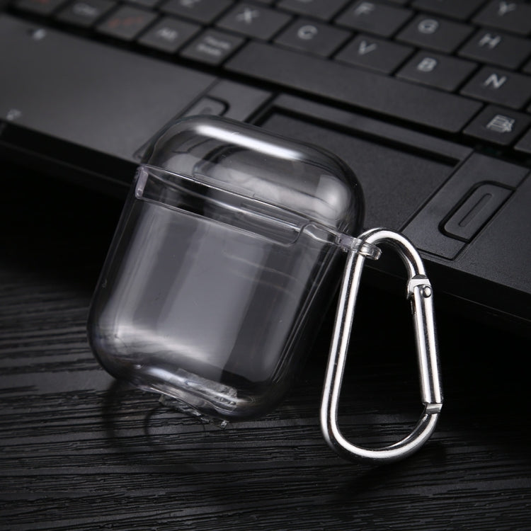 Custodia rigida trasparente per AirPods 1, 2 e Pro con gancio