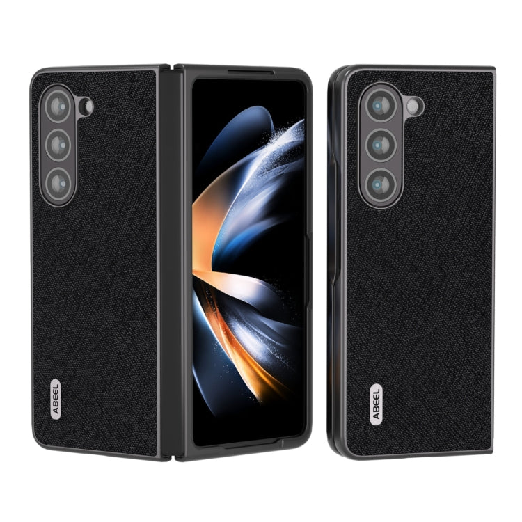 Custodia in vera pelle con trama incrociata per Samsung Galaxy Z