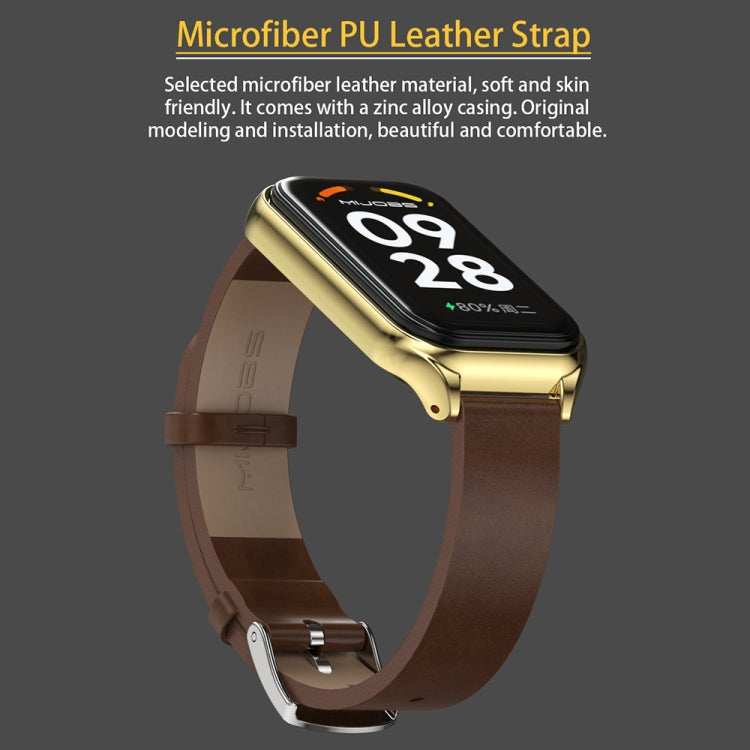 Cinturino in pelle PU per Xiaomi Smart Band 8 Active e Redmi Band