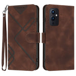 Custodia per cellulare in pelle con motivo a linea, For OnePlus Nord 2 5G, For OnePlus 9 Pro, For OnePlus 9, For OnePlus 8 Pro