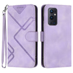 Custodia per cellulare in pelle con motivo a linea, For OnePlus Nord 2 5G, For OnePlus 9 Pro, For OnePlus 9, For OnePlus 8 Pro