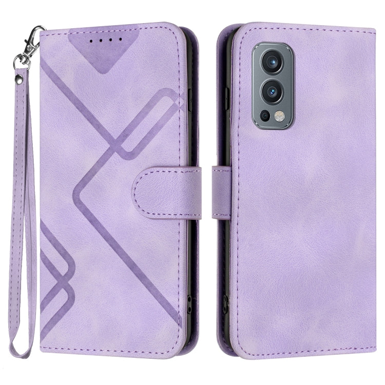Custodia per cellulare in pelle con motivo a linea, For OnePlus Nord 2 5G, For OnePlus 9 Pro, For OnePlus 9, For OnePlus 8 Pro