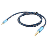 Cavo AUX Jack 3,5 mm a 6,35 mm placcato oro treccia nylon