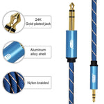 Cavo AUX Jack 3,5 mm a 6,35 mm placcato oro treccia nylon