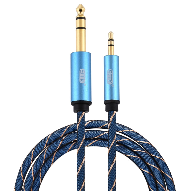Cavo AUX Jack 3,5 mm a 6,35 mm placcato oro treccia nylon