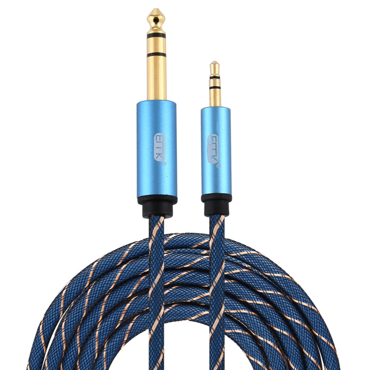 Cavo AUX Jack 3,5 mm a 6,35 mm placcato oro treccia nylon