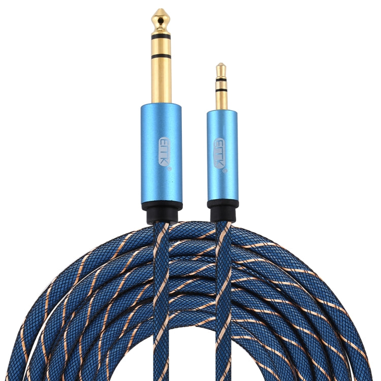 Cavo AUX Jack 3,5 mm a 6,35 mm placcato oro treccia nylon