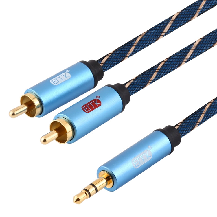 Cavo audio Jack 3,5 mm maschio a 2 RCA maschio placcato oro