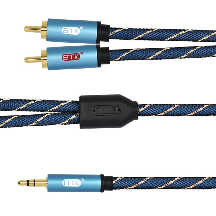 Cavo audio Jack 3,5 mm maschio a 2 RCA maschio placcato oro