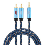 Cavo audio Jack 3,5 mm maschio a 2 RCA maschio placcato oro