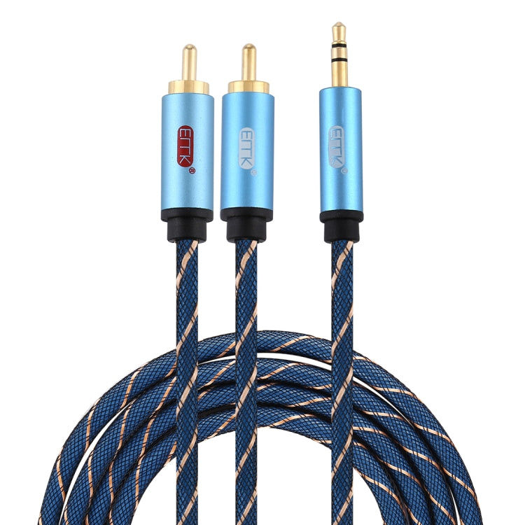 Cavo audio Jack 3,5 mm maschio a 2 RCA maschio placcato oro