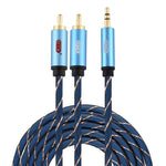 Cavo audio Jack 3,5 mm maschio a 2 RCA maschio placcato oro