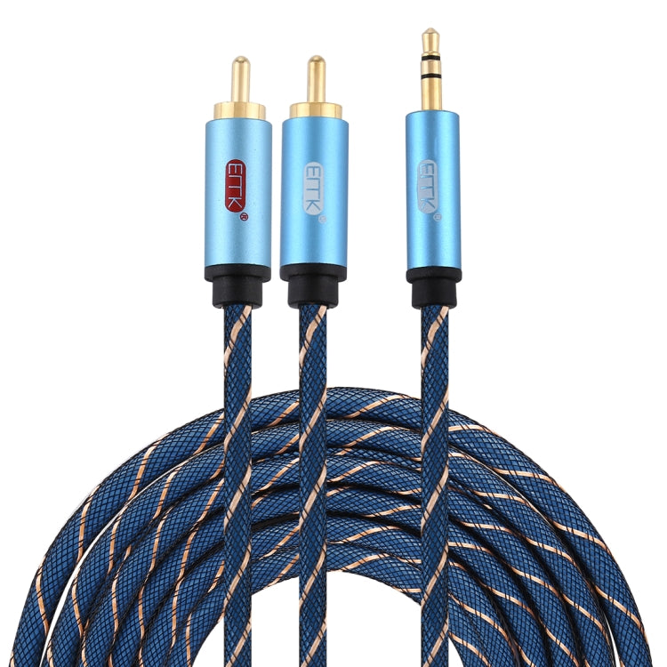 Cavo audio Jack 3,5 mm maschio a 2 RCA maschio placcato oro