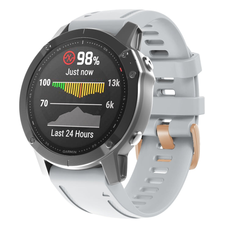 Cinturino in silicone 20 mm con fibbia oro rosa per Garmin