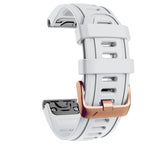 Cinturino in silicone 20 mm con fibbia oro rosa per Garmin